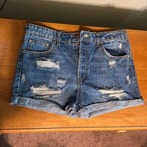 Forever 21 ripped jean shorts